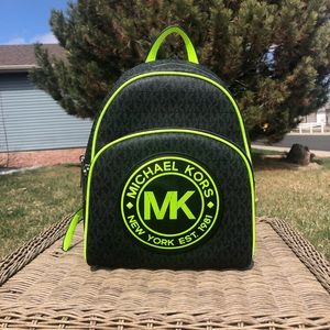 Michael Kors neonlime Fulton sport medium backpack
